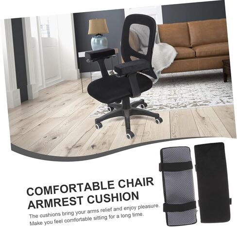 SHOWERORO 1pair Ergonomic Office Armrest Pads Comfortable Non- Cushion Covers for Chairs Height for Elbow Support for Home Gaming Desks Easy Installation in Kuwait
