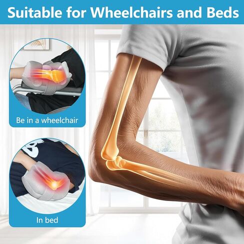 Elbow Cushion Protector, 2-Piece Gray Wheelchair and Desk Chair Arm Pads with Breathable Mesh Cover and 100D Memory Foam in Kuwait