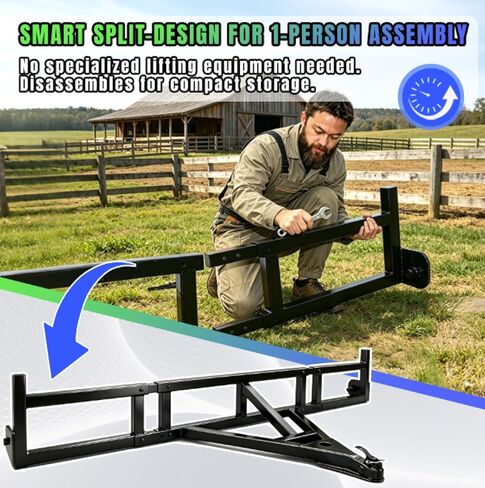 Adjustable Shipping Container Tow Bar Kit (96.07"-100.2") - 14,000 LBS Heavy Duty Tow Hitch with Manganese Steel & Split Design for 20ft/40ft Containers (Scalable Tow bar) in Kuwait