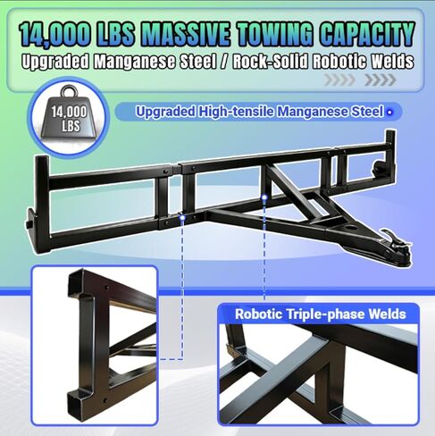 Adjustable Shipping Container Tow Bar Kit (96.07"-100.2") - 14,000 LBS Heavy Duty Tow Hitch with Manganese Steel & Split Design for 20ft/40ft Containers (Scalable Tow bar) in Kuwait