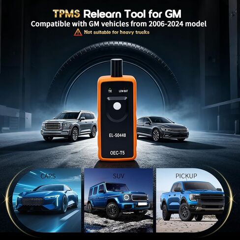 Oktiger TPMS Relearn Tool for GM Vehicles, EL-50448 Tire Pressure Monitor Sensor Activation Reset Tool, Auto TPMS Reset Tool OEC-T5 Compatible with Chevy GMC Buick Cadillac, 315/433 MHz in Kuwait