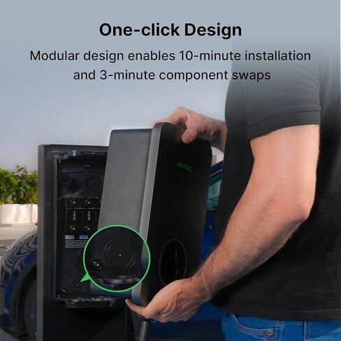Autel MaxiCharger Level 2 Electric Vehicle (EV) Charger, up to 80 Amp Fast Charging EV Charger Level 2, Integrated Cloud with AI, Indoor/Outdoor Charging Stations J1772, Hardwired in Kuwait