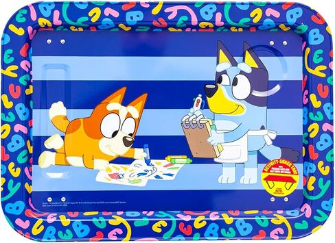 مكتب كمبيوتر محمول Bluey - حزمة صينية مستطيلة مقاس 17 بوصة مع أرجل لتناول الطعام والقراءة والعمل بالإضافة إلى ملصقات والمزيد | صينية كمبيوتر محمول Bluey وBingo للمدرسة والأنشطة in Kuwait