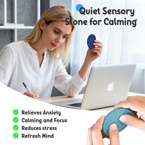 Fidget Toys Adults Sensory Stone: 8 Pack Textured Worry Stones for ADHD Kids Calming Down-Soothing Sensory Toys for Anxiety Relief-Mini Desk Toys for Calm Down-Student Classroom Prizes Fidget Toys in Kuwait