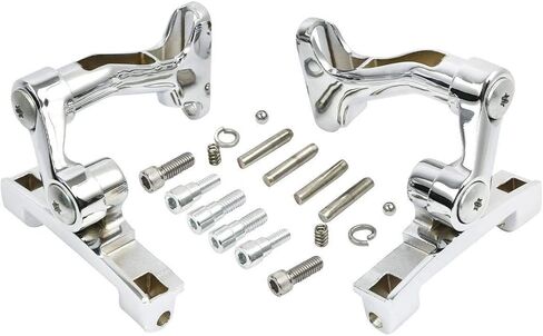طقم تثبيت لوح قدم الركاب الخلفي قابل للتعديل مناسب لدراجة Harley Davidson Touring Electra Glide Road Glide Street Glide Road King 1993-أحدث من الكروم in Kuwait