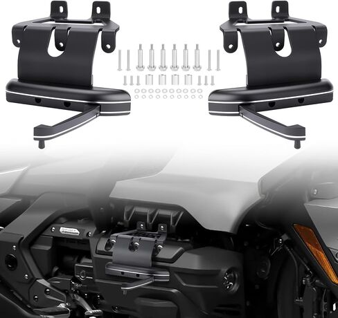 Driver Footboard for Honda Gold Wing GL1800 F6B 2018-2025, Adjustable Retractable Aluminum Foot Peg with Steel Mounting Bracket, Rust-Proof Anti-Slip in Kuwait