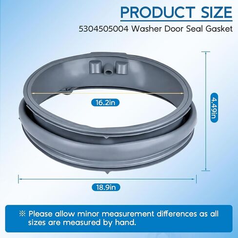 5304505004 مجموعة استبدال حشية إغلاق باب الغسالة من إلكترولوكس وفريجيدير مع مشبك الاحتفاظ، ومشبك زنبركي، وقفازات، تناسب EFLS617STT0، EFLS627UTT1، EFLS517SIW0، 5304505239، 5304516744 in Kuwait