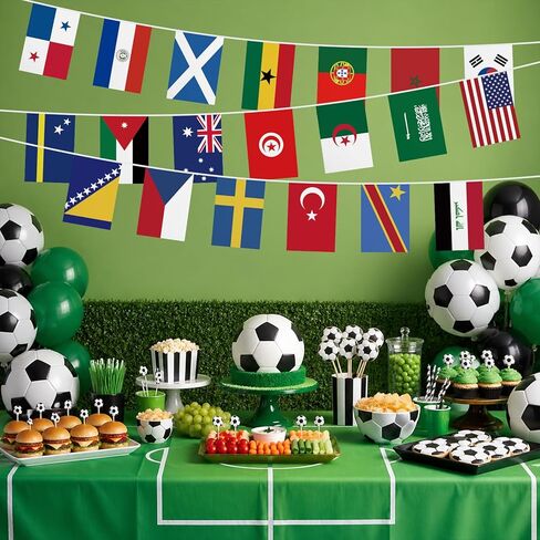 2026 كأس العالم لكرة القدم زينة سلسلة أعلام 48 دولة الرايات راية الأعلام الدولية كأس العالم لكرة القدم زينة الحفلات للمدرسة، المكتب، حدث الألعاب الرياضية، البار، النادي in Kuwait