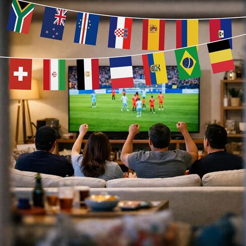 2026 كأس العالم لكرة القدم زينة سلسلة أعلام 48 دولة الرايات راية الأعلام الدولية كأس العالم لكرة القدم زينة الحفلات للمدرسة، المكتب، حدث الألعاب الرياضية، البار، النادي in Kuwait