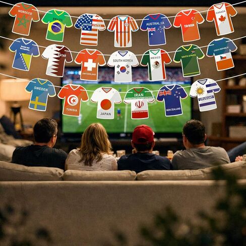 كأس العالم لكرة القدم 2026، علم جيرسي لكرة القدم، 48 دولة، راية الرايات، أعلام سلسلة، زينة حفلات كأس العالم لكرة القدم للمدرسة، المكتب، حدث الألعاب الرياضية، البار، النادي in Kuwait