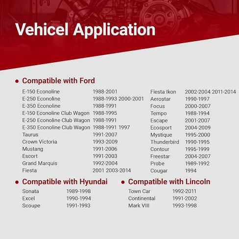 استبدال أنبوب فتحة تكييف الهواء لسيارة Ford Taurus Mustang Escort E-150 Econoline Grand Marquis Fiesta Aerostar Focus Tempo متوافق مع Mercury Grand Marquis Cougar Sable Villager Tracer in Kuwait