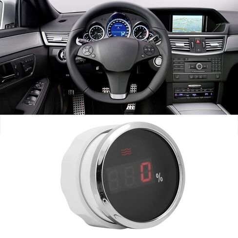 Car Digital Water Level Meter 52mm Gauge with Red LED Backlight, IP67 in Kuwait