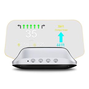 عداد السرعة الرقمي obd2 للسيارة مع مؤشر الانعطاف، نظام obd2 ونظام تحديد المواقع المزدوج، دورة في الدقيقة، درجة حرارة الماء، psi، فولت، عدد الكيلومترات، 4 إنذار، شاشة عرض رأسية، جهاز عرض hud ميلا في الساعة لمعظم سيارات السيدان 2008+ in Kuwait