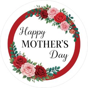 Happy Mothers Day Stickers 2 Inch Mother's Day Stickers 60Pcs Large Round Mothers Day Gift Sticker Self-Adhesive Floral Sticker Labels for Envelope Seals Cards Party Favors (Pink and Blue) in Saudi Arabia