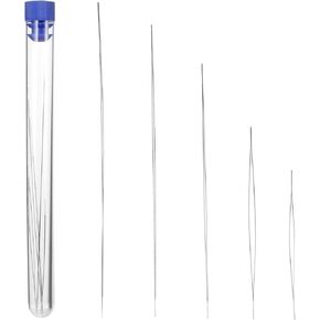 5 Pcs Bead Needle for Jewelry Making, 5 Sizes Seed Big Eye Beads with Needle Bottle, Embroidery Beading Needles for DIY Handmade, Beading Needles for Craft in Kuwait