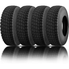 Set of 4 (Four) TRAVELSTAR Eco-Mile RDW 225/70R19.5 14PR 128/126M Commercial Truck Tire With Load Range G Traction Drive(Tire Only) in Kuwait
