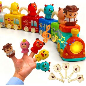 Toddler Toy Strain Set, Learning Counting Matching Lock and Key Kids Toys, Includes 6 Themed Cars and Finger Animal, for 2-5 Year Old Boy Girl Gifts for Smart Kids, Christmas Birthday Gift in Kuwait