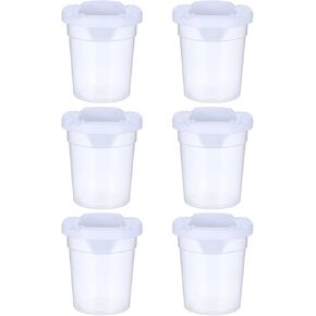 6PCS No Spill Paint Cups, Reusable Paint Containers with Lids Spill Proof Painting Water Cup for Painting Projects Art Crafts Supplies in Kuwait