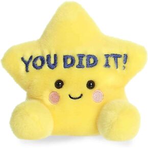 حيوان أورورا الرائع من Palm Pals You Did It Star المحشو - قطيفة ممتعة قابلة للجمع للأطفال والكبار - هدية المودة للتعبير عن التهاني - أصفر 12.7 سم in Kuwait