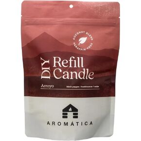 Bluecorn Aromática Ponderosa Pine Scented Candle Refill Kit – Pine, Fir Needle, Cedar & Cypress | Essential Oils | Clean-Burning Coconut Wax | 100% Compostable Pouch | DIY Candle Refill | Made in USA in Saudi Arabia