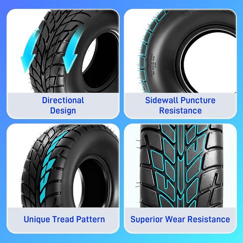 25x8-12 ATV/UTV Tires Set of 2, 25x8x12 Heavy Duty All-Terrain Mud & Trail Tires, 4PR Tubeless, Directional Tread in Kuwait