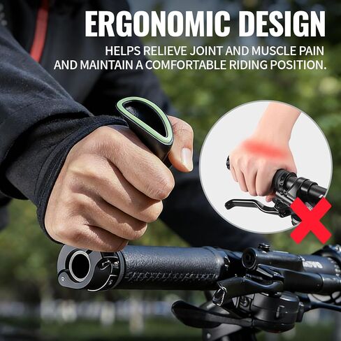 Bike Bar Ends, 1 Pair Ergonomic Non-Slip MTB Mountain Bike Handlebar Ends Bicycle Handlebar Extender, Fit for 21.8-22.8mm Handlebar (Black) in Kuwait