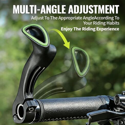 Bike Bar Ends, 1 Pair Ergonomic Non-Slip MTB Mountain Bike Handlebar Ends Bicycle Handlebar Extender, Fit for 21.8-22.8mm Handlebar (Black) in Kuwait