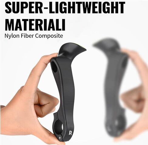 Bike Bar Ends, 1 Pair Ergonomic Non-Slip MTB Mountain Bike Handlebar Ends Bicycle Handlebar Extender, Fit for 21.8-22.8mm Handlebar (Black) in Kuwait