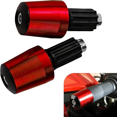 2 PCS Motorcycle Handlebar End Caps, Aluminum Alloy 7/8" 22mm Bar End Plugs, Wear-resistant Handlebar Plugs, Universal for Most Motorcycles, Scooters, Dirt Bikes (Black) in Kuwait