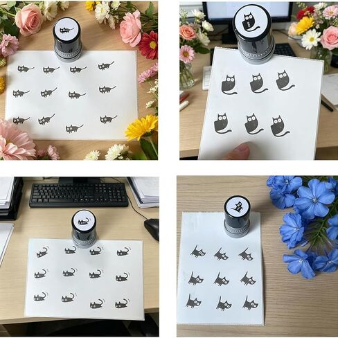 2026 Novelty Cute Black Cat Kitten Stamps for Stamp Cards, Letters and Diaries Decorative Mini Stamps Teacher Reward Stamp Pattern Pet Kitten Meow 4-Piece Set in Kuwait