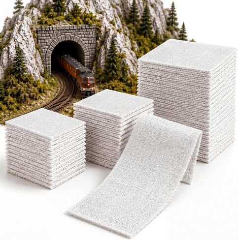 Pre-Cut Plaster Cloth Sheets 40 Pack for Model Terrain Building, Diorama Scenery Railroad Layouts, for Mountains, Tunnels, Miniature Landscapes 3D Scene Modeling(5.91'', 7.87", 7.87" Width) in Kuwait