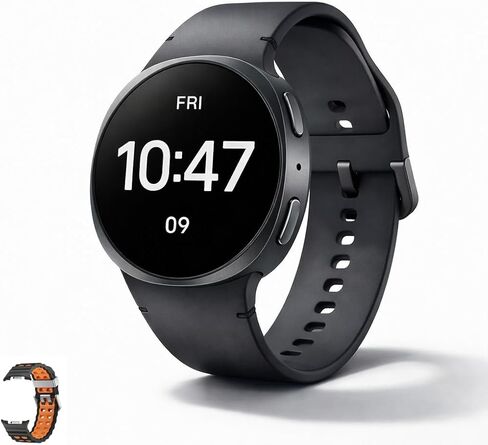 Samsung Galaxy Watch 8 (2025) Bluetooth Smartwatch, Intl Version – Fitness & Sleep Tracking,Heart Rate Monitor, Android Compatible (Not for iOS) – with Extra Hybrid Band (Graphite, 44mm) in Saudi Arabia
