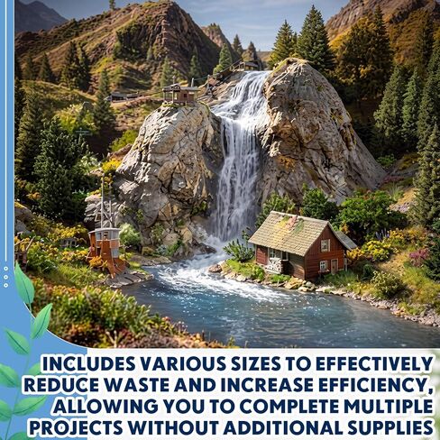 Pre-Cut Plaster Cloth Sheets 40 Pack for Model Terrain Building, Diorama Scenery Railroad Layouts, for Mountains, Tunnels, Miniature Landscapes 3D Scene Modeling(5.91'', 7.87", 7.87" Width) in Kuwait