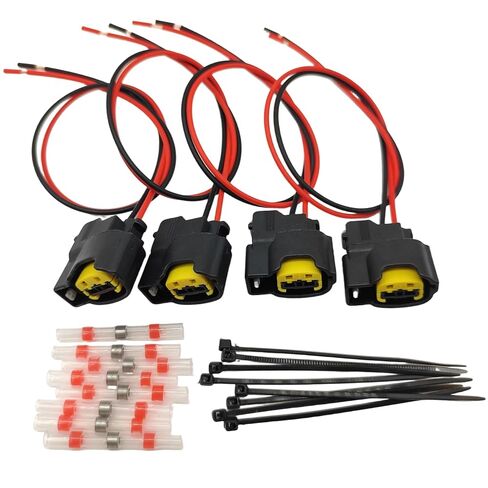 RTYPER 4pcs Ignition Coil Connector Pigtail Harness Compatible with Hyundai Accent Elantra Sonata Tucson Veloster Kia Forte Koup Optima Rio Soul 1.6L 1.8L 2.0L 2011-2020, PT2910 S2928 Replacement in Kuwait