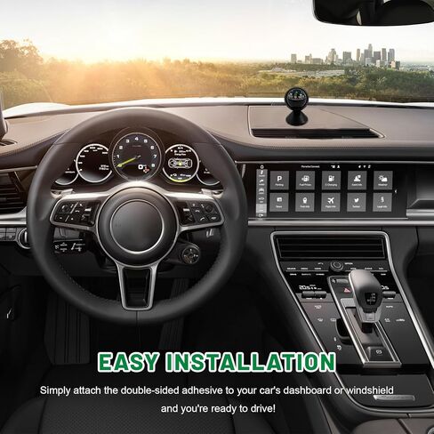 Car Compass, Adjustable Dashboard Compass Accurate Navigation Ball with Bottom Stick, Portable Hiking Direction Pointing Guide Ball Interior Accessories for Car Truck Boat in Kuwait