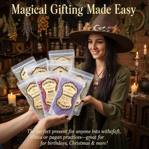 8 Pcs Dried Herbs and Flowers for Witchcraft, Bulk Dried Botanical for Candle Soap Making, Potpourri Simmer Pot, DIY Crafts Resin, Large Capacity Lavender Mint Rose Rosemary for Witchy Beginners Gifts in Kuwait