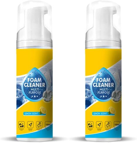 Car Interior Foam Cleaner Kit 150ML Cleaner with Wipe and Sponge Automobile Cleaning Agent Polishing Cleaner Set for Car Leather Seats, Dashboard, and Windows Cleaning in Kuwait