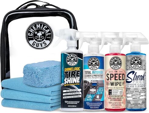 Chemical Guys Exterior Express Car Wash Kit With Car Wash Soap & Cleaner, Easy On The Go Car Cleaning Kit in Kuwait