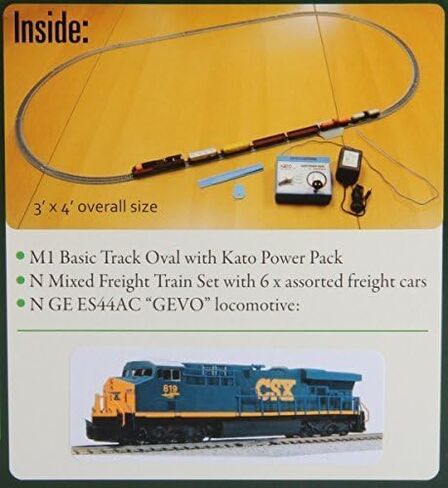 Kato 106-0021 N ES44AC Freight Train Set, CSX/Dark Future in Kuwait