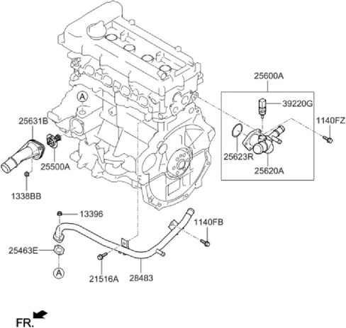 وحدة الإدارة الحرارية الأصلية OEM 25600-2M052 / 256002M052 المتوافقة مع Accent وVenue وElantra in Kuwait