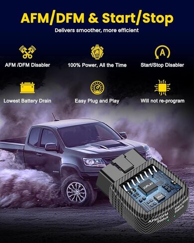 JOPLAY AFM DFM OBD2 Start-Stop Preference Memory Plug-in Device, Automotive Grade, Low Power Draw, Compatible with Silverado Sierra Tahoe Yukon Cadillac, No ECU Modification in Kuwait