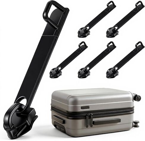 6 PCS Luggage Zipper Pull Replacement, Black Luggage Zipper Pulls Double Layer Universal Zippers Repair Kit Alloy Steel Zippers Repair Puller for Women Men Jackets Luggages Bags in Kuwait
