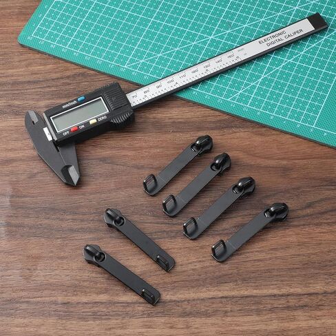 6 PCS Luggage Zipper Pull Replacement, Black Luggage Zipper Pulls Double Layer Universal Zippers Repair Kit Alloy Steel Zippers Repair Puller for Women Men Jackets Luggages Bags in Kuwait
