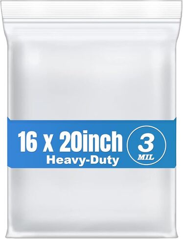 Macoota 100 PCS 6" x 9" Thick 2.4 Mil Clear Zip Seal Lock Poly Bags Reclosable Plastic Bags Photo Cards Envelopes Snacks Seeds Zipper Bags in Saudi Arabia