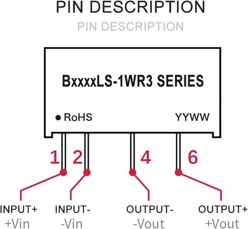 50pcs/lot of B2405LS-1WR3 1W 24V to 5V 0.2A DC DC Converter Power Supply Module 90% Efficiency in Saudi Arabia