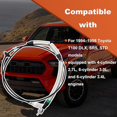 كابل عداد السرعة 83710-34090 متوافق مع شاحنة بيك اب Toyota 1994-1998 2.4L 2.7L 3.0L OE مجموعة كابل محرك سبيدو البديلة in Kuwait