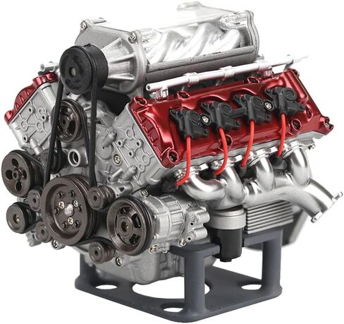 مجموعة محرك V8 التي تعمل، محرك V8 وظيفي مطبوع ثلاثي الأبعاد لسيارة Ax90104 Scx10ⅱ Capra Vs4-10 Pro/Ultra Model Car، محرك MAD DIY Assembly V8 الذي يعمل - إصدار المجموعة in Kuwait