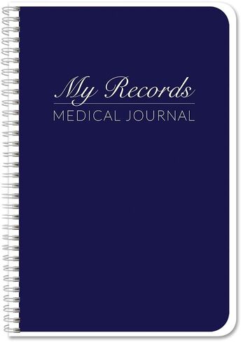 BookFactory Personal My Medical Journal History سجل الأدوية اليومية سجل العلاج الطبي زيارة الطبيب سجلات التتبع سلك O، 100 صفحة 6 بوصة × 9 بوصة (صنع في الولايات المتحدة الأمريكية) in Kuwait