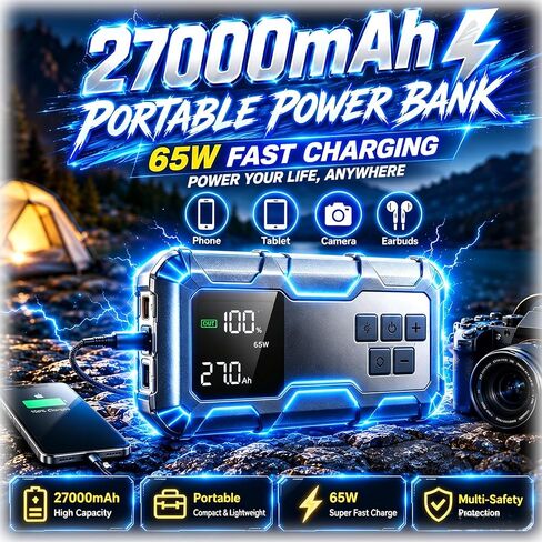 Portable Jump Starter with Air Compressor 9000A Car 10-in-1 Battery Tire Inflator Combo 150PSI PD65W Power Bank Emergency User gift for vehicle owner in Kuwait