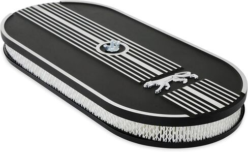 Scott Drake Black Oval Air Cleaner with Official Ford Mercury Cougar Emblem, Compatible with 1967-1970 Ford Mustang, Model C7WY-9600-C in Kuwait